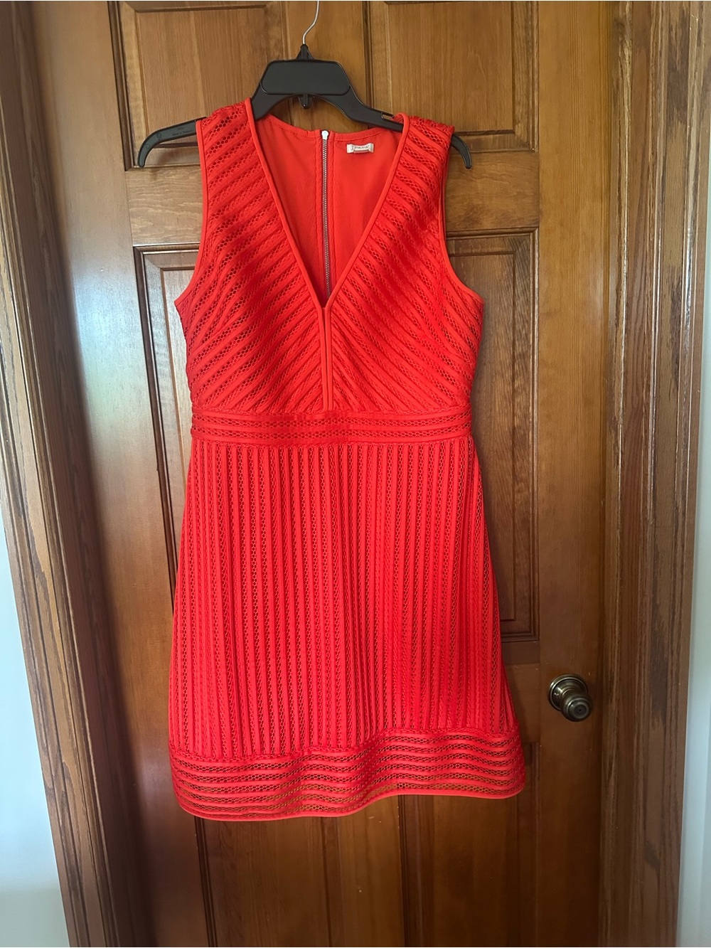 J. Crew Bright Red Sleeveless V-Neck Mini Dress
